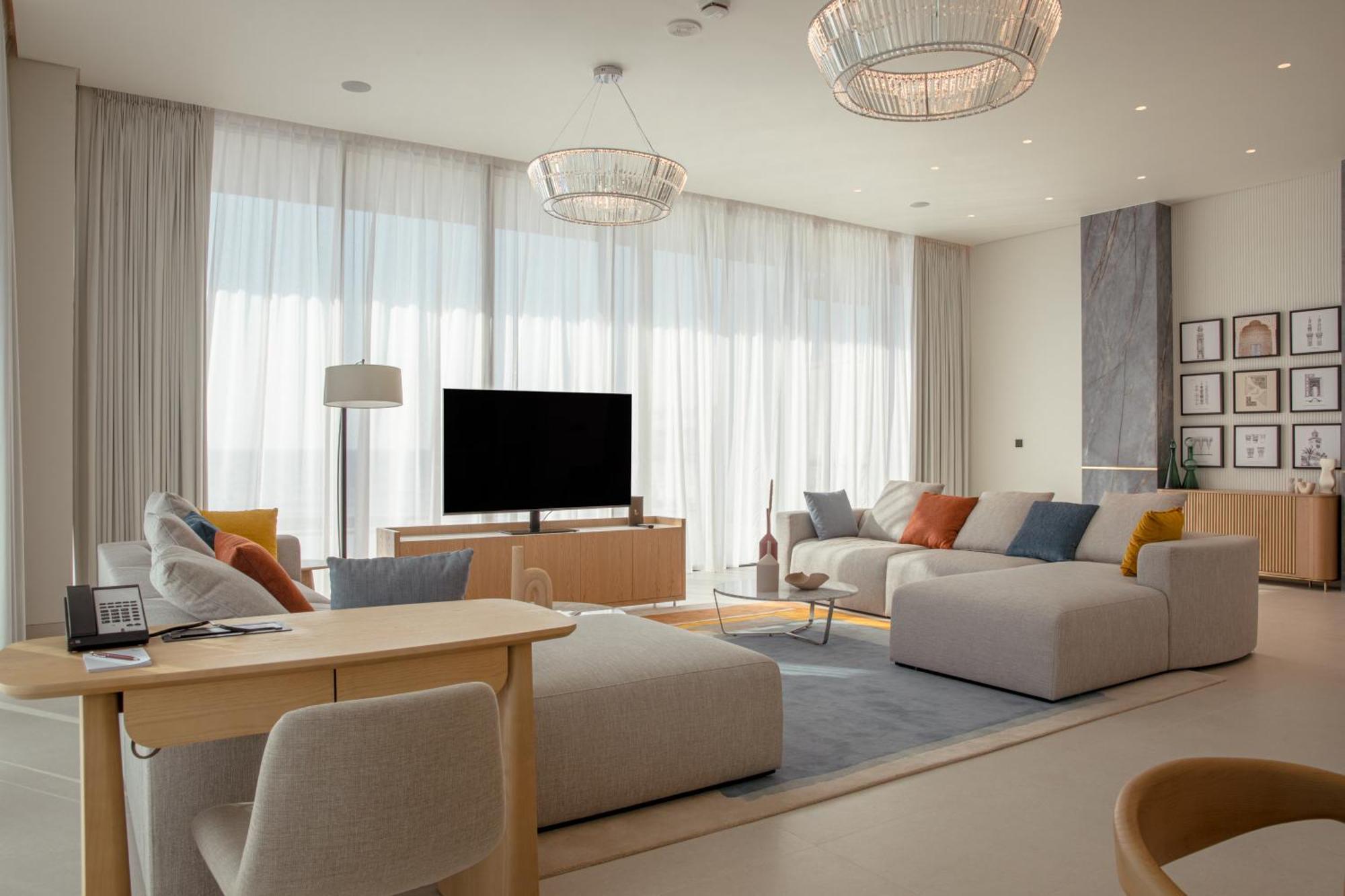 فندق عجمان المظهر الخارجي الصورة A living room at the hotel